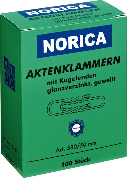 ALCO Norica Briefklammern, 5cm; 1 Pack = 100 St.