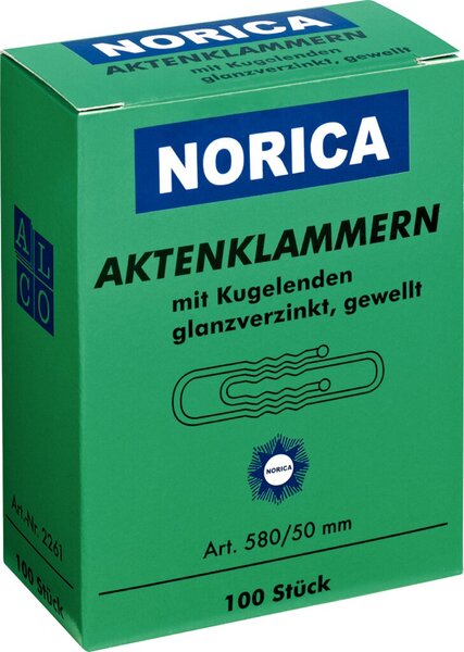 ALCO Norica Briefklammern, 5cm; 1 Pack = 100 St.