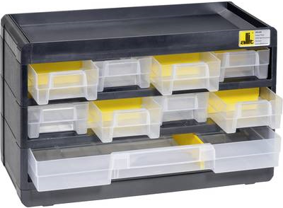 ALLIT Lagermagazin (B x H x T) 300 x 190 x 135 mm Schwarz, Gelb VarioPlus Basic