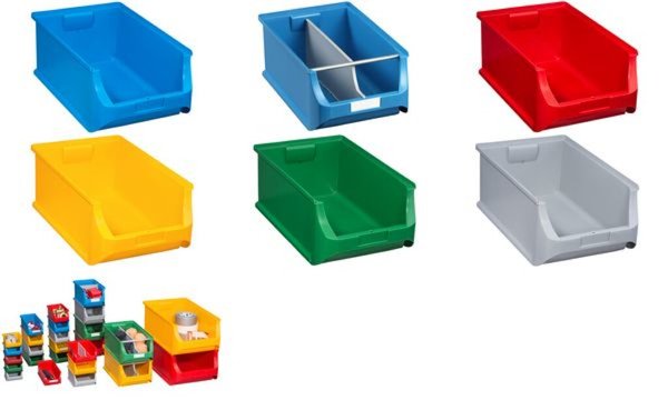 ALLIT Sichtlagerkasten ProfiPlus Box 5, aus PP, gelb Größe 5, Nutzlast: 35 kg, 