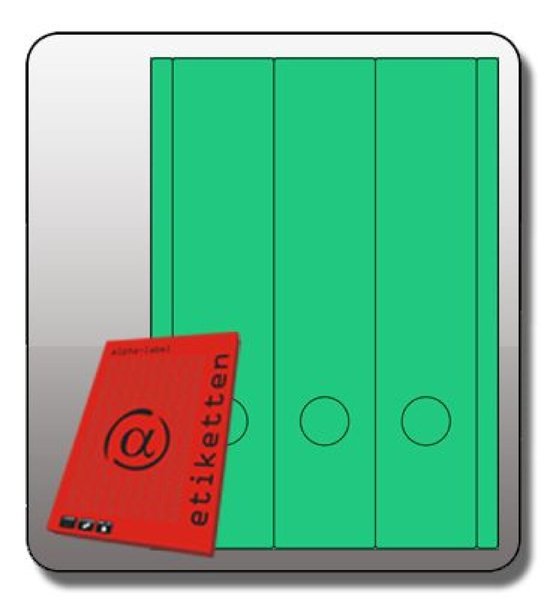 Rückenschilder, lang/breit, 61x285mm, grün