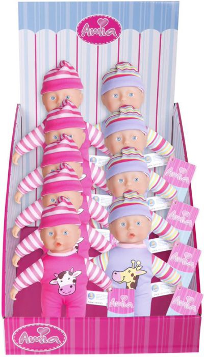AM Weichpuppe klein,20cm, sort.,i.Displ., Nr: 50008673 AM Weichpuppe klein,20cm, sort.,i.Displ., Nr: 50008673