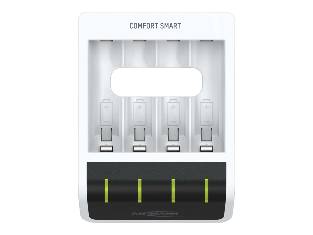 ANSMANN Comfort Smart Rundzellen-Ladegerät inkl. Akkus NiMH Micro (AAA), Mignon
