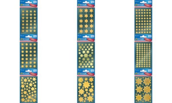 AVERY Zweckform ZDesign Weihnachts- Sticker Sterne, gold (72052807)