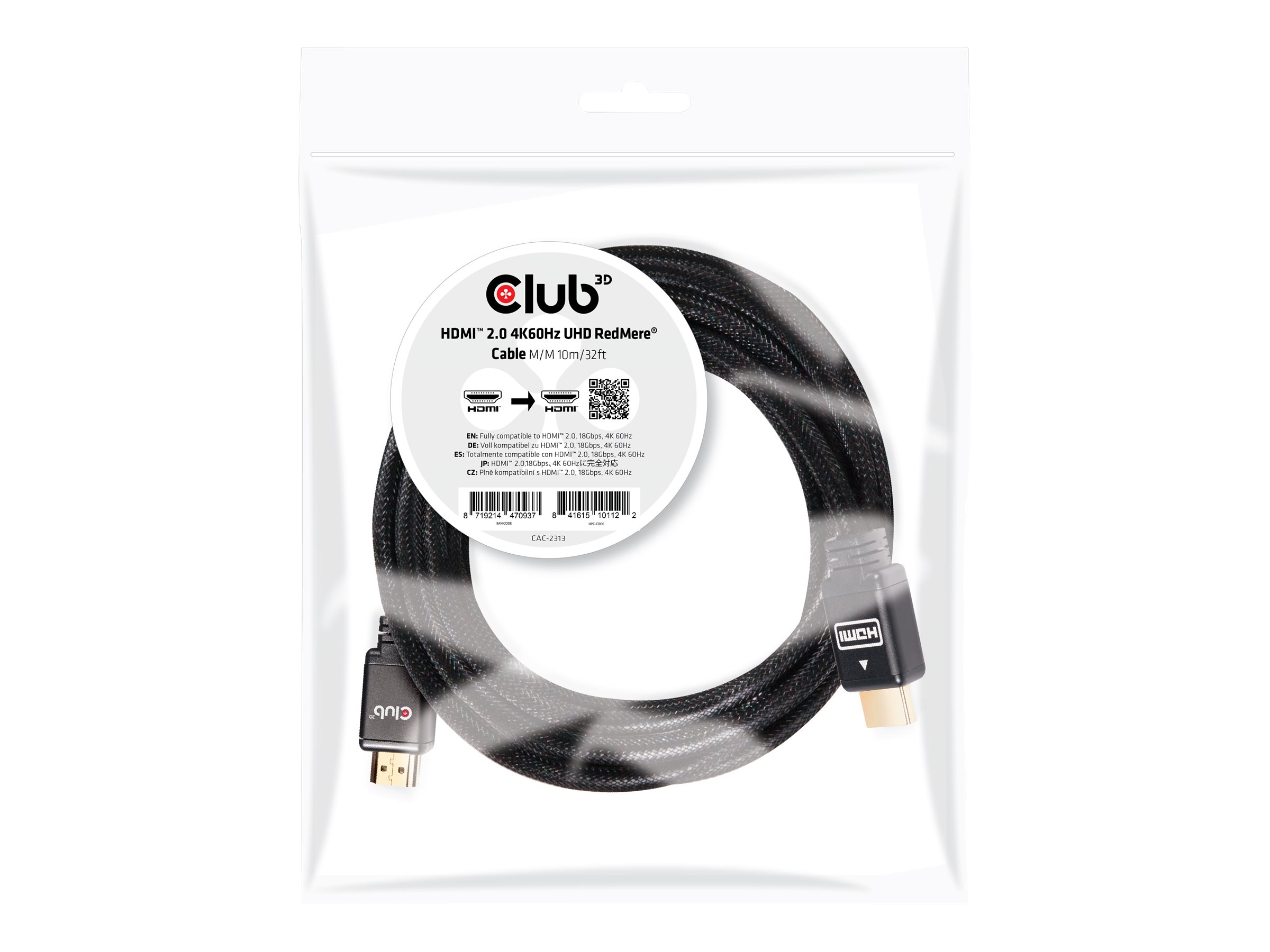 A 2.0 RedMere 4K60Hz UHD 10 Meter Polybeutel A 2.0 RedMere 4K60Hz UHD 10 Meter Polybeutel
