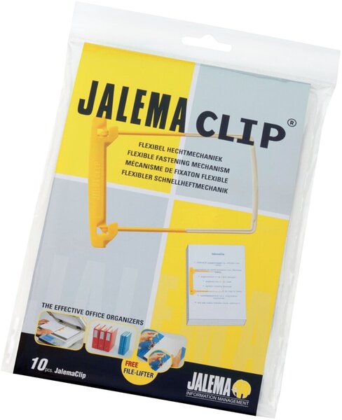 Abheftbügel, Clip gelb, flexibler Heftmechanismus, Blättern wie im Buch