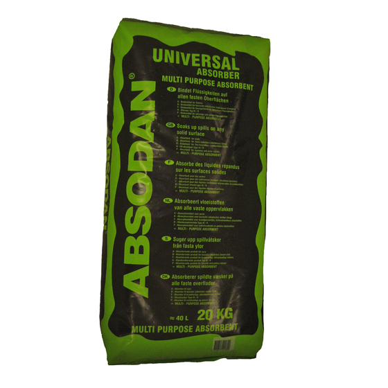 Absodan Universal, Universalbinder | 20 kg grobkörniges Ölbindemittel/Aufsaugmittel, Korngröße 1,0 - 3,0 mm Absodan Universal, Universalbinder | 20 kg grobkörniges Ölbindemittel/Aufsaugmittel, Korngröße 1,0 - 3,0 mm