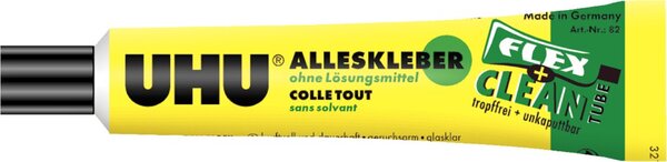 Alleskleber UHU 20g flex + clean Kunststofftube ohne Lösungsmittel