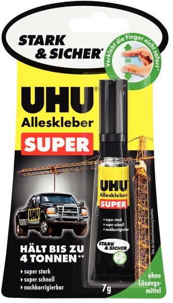 Alleskleber UHU Super Strong & Safe Tube Infokarte 7g