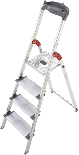 Alu-Sicherheits-Stehleiter L80 ComfortLine, 4 Stufen, Extra breite Stufen