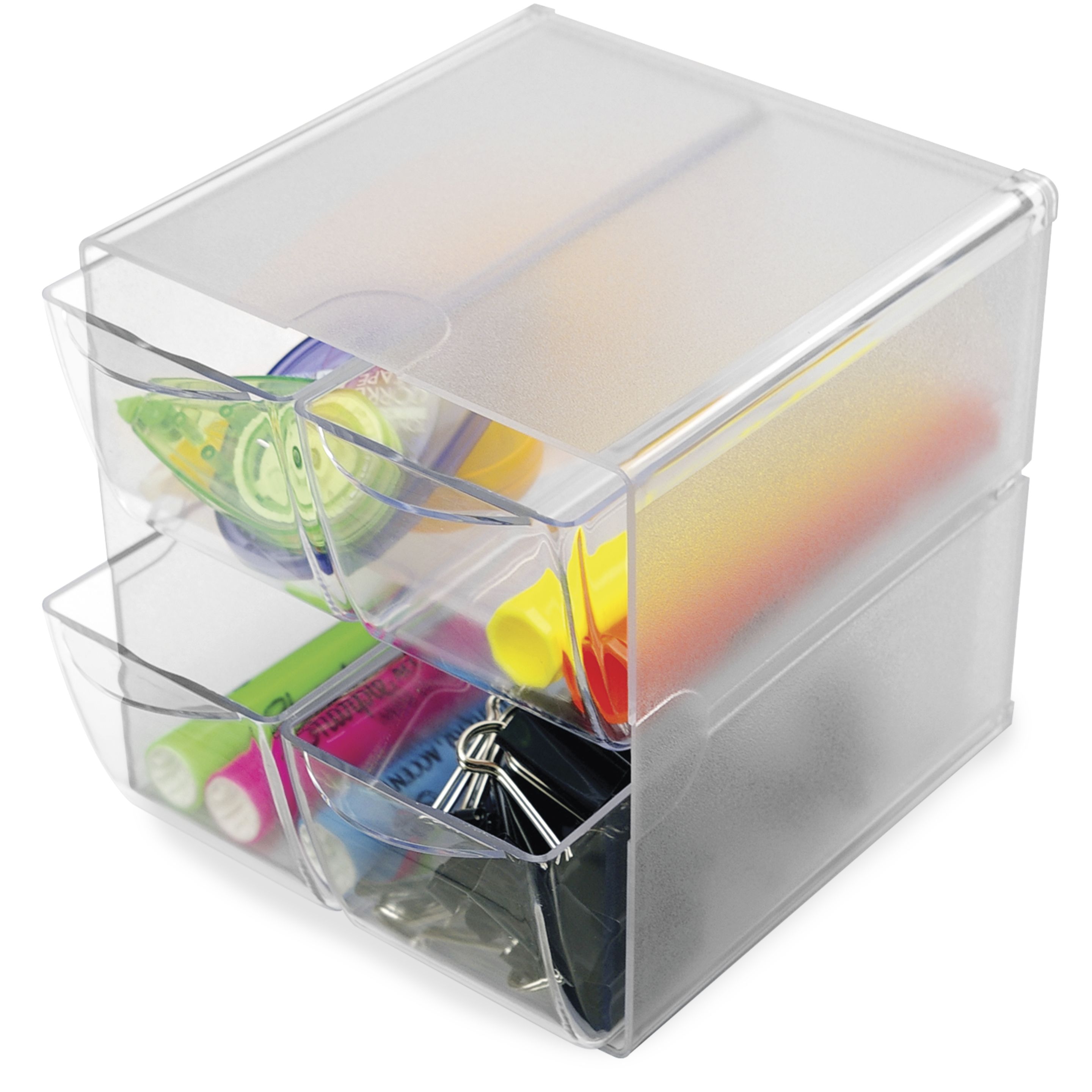 Aufbewahrungsbox "Cube" (4 Fächer glasklar)