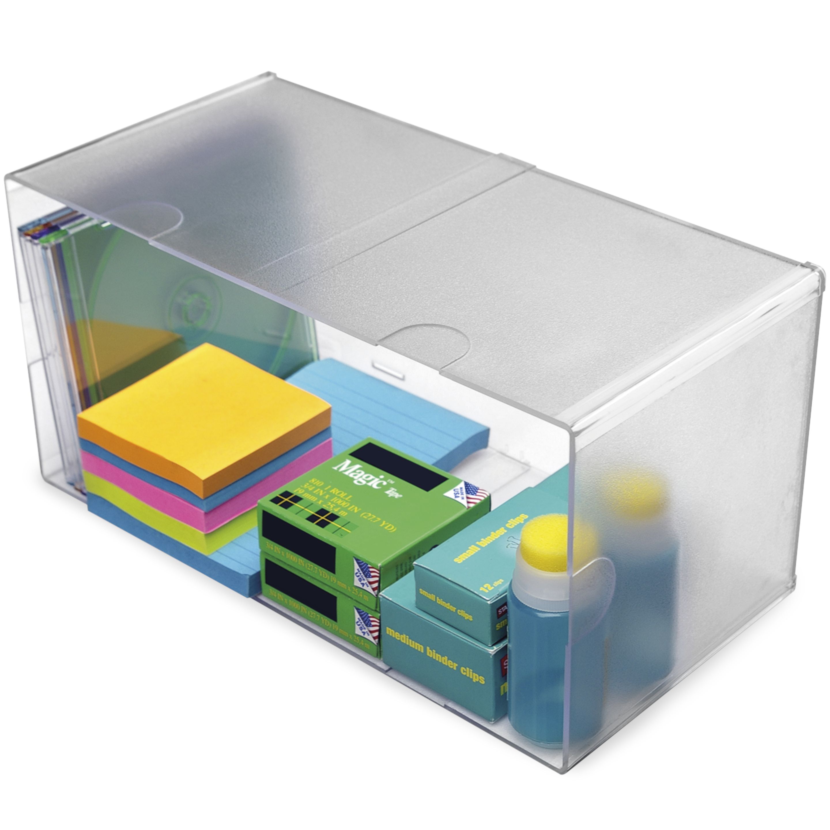 Aufbewahrungsbox "Cube" (doppelt, 1 Fach glasklar)