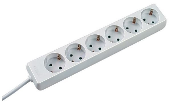 BACHMANN 6-f. Steckdosenleiste 1,4 m, weiss