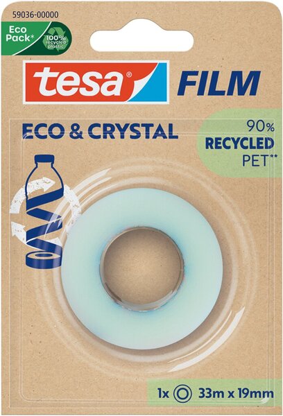 tesa Film ECO & CRYSTAL, transparent, 19 mm x 10 m