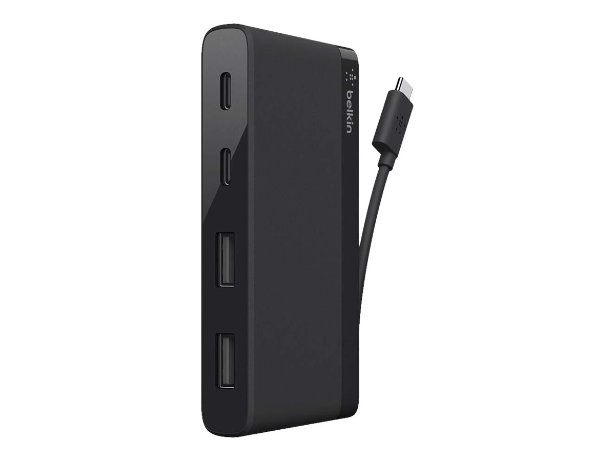 BELKIN 4-Port USB-C Travel Hub (2x USB A, 2x USB C), schwarz