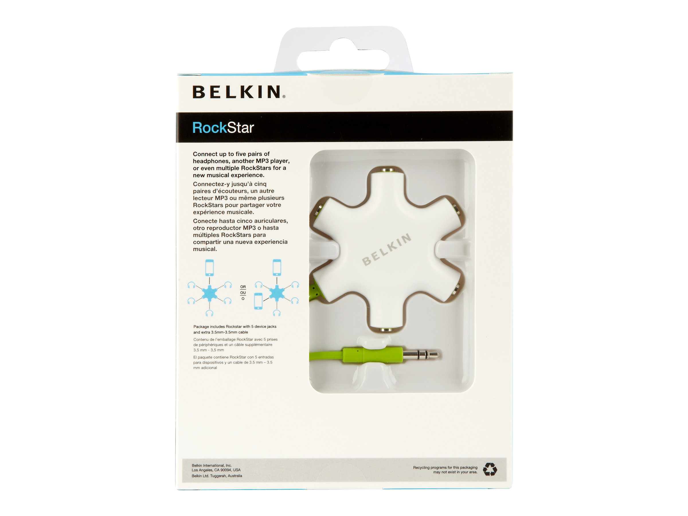 BELKIN RockStar 3,5mm Aud./USB-C Kabel 1,8m schw. F7U079bt06-BLK