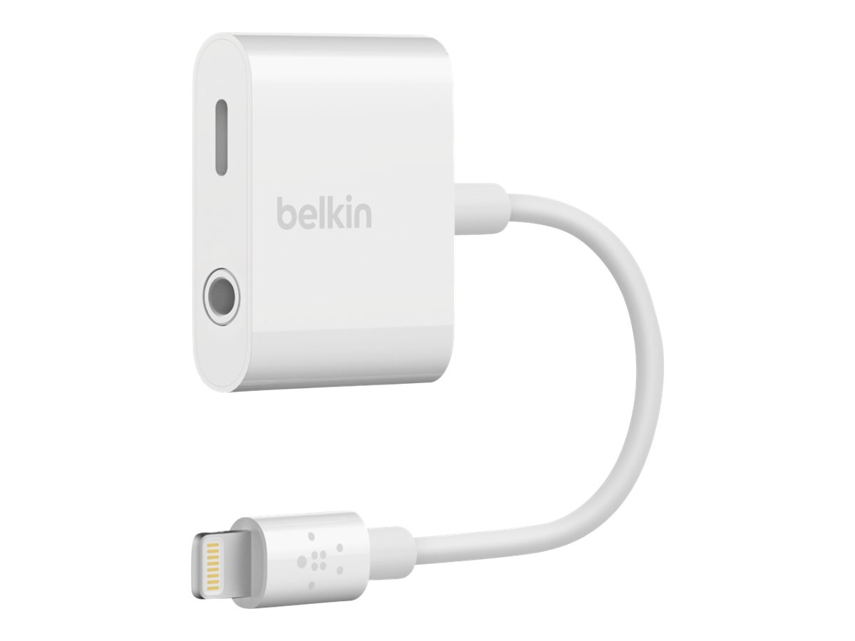 BELKIN RockStar 3,5mm Audio + Lightning Adapter, Weiß