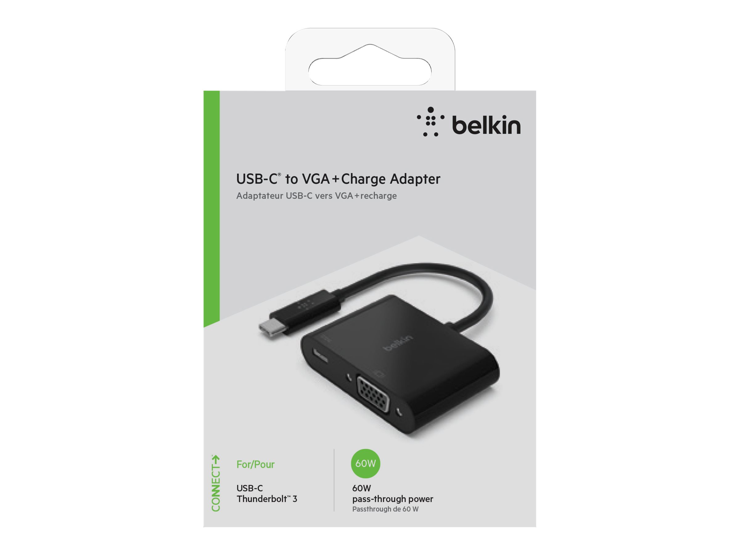 BELKIN USB-C auf VGA-Adapter 60W PD, schwarz AVC001btBK