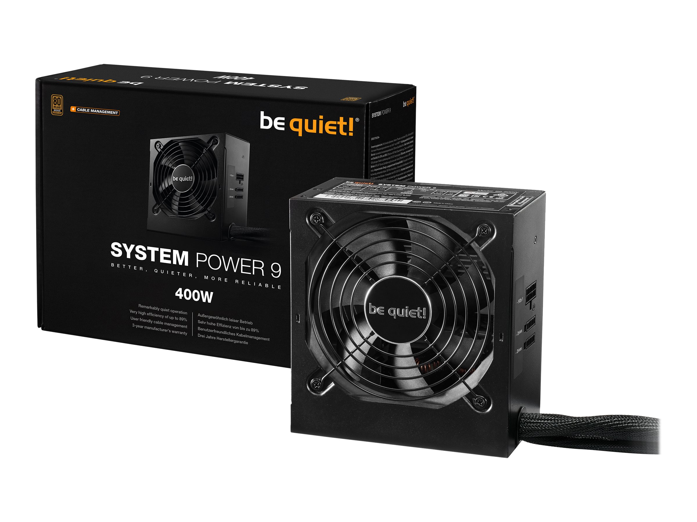 BE QUIET quietI System Power 9 CM 400W ATX24