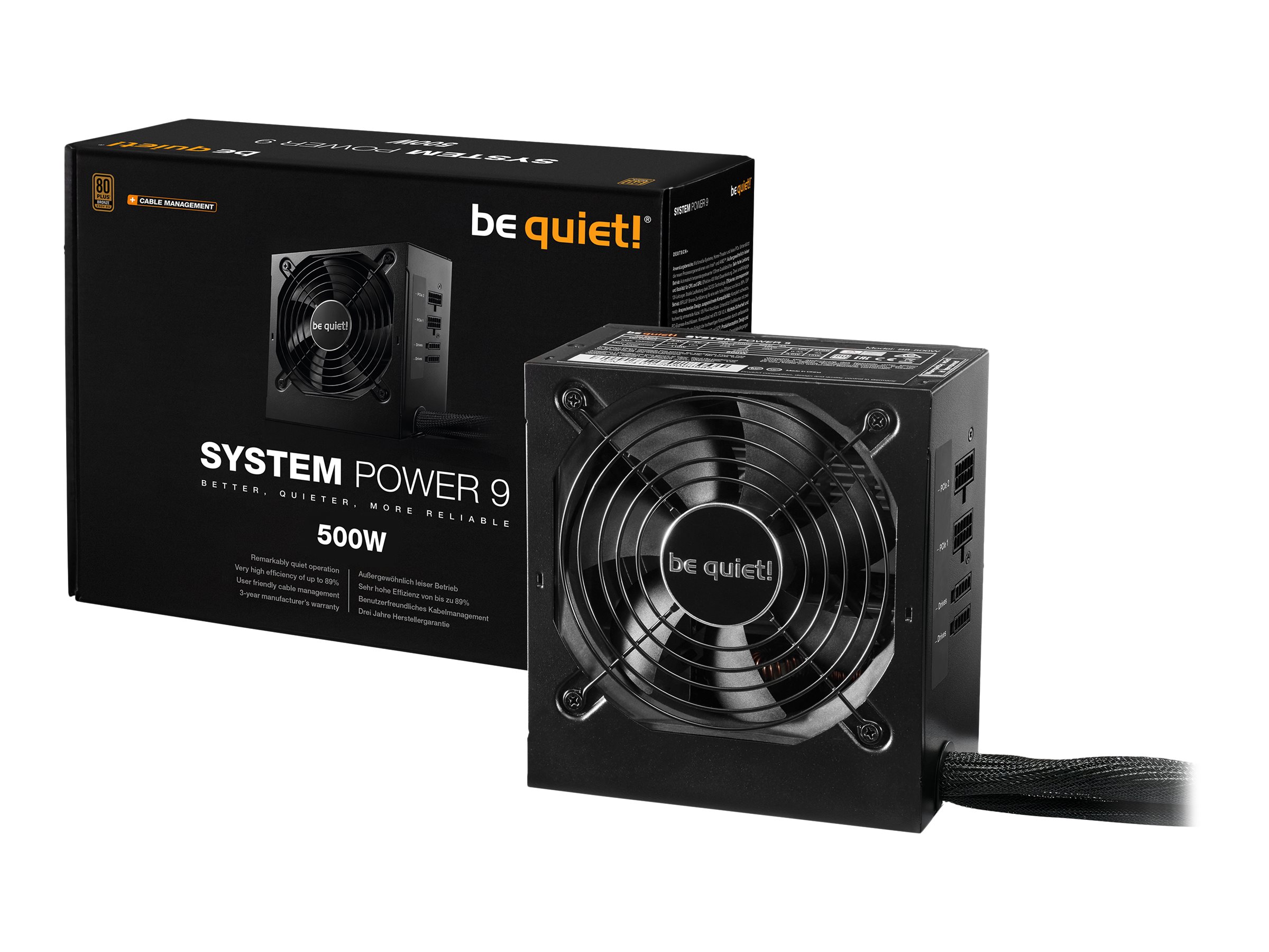 BE QUIET quiet! System Power 9 CM 500W ATX24