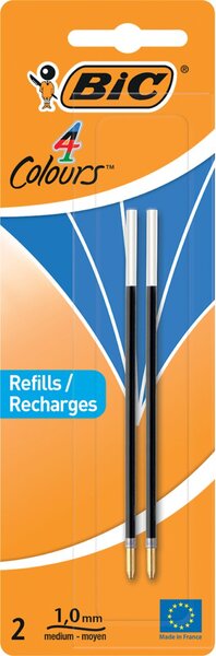 4-Farb-Kugelschreibermine blau 2er Blister, Strichstärke 0,4 mm