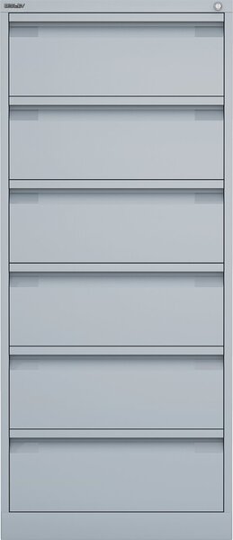 Karteischrank, 2-bahnig, 4 Schübe Farbe: lichtgrau