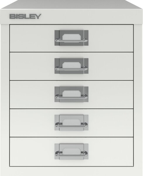 Schubladenschrank 5 Schübe verkehrsweiß, H 325 x B 279 x T 380