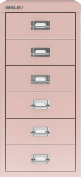 Schubladenschrank 6 Schübe pastellpink H 590 x B 279 x T 380