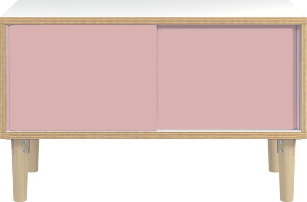 BISLEY Sideboard Poise POS1007W623 verkehrsweiß, olivegrün 2 Fachböden 100,0 x 45,0 x 62,1 cm