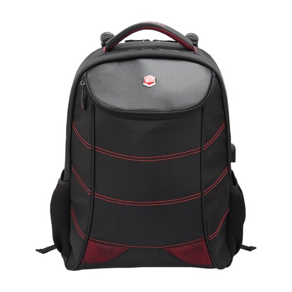 Laptop Rucksack 17" Snake Eye Gaming schwarz/rot, USB, 3 Fächer