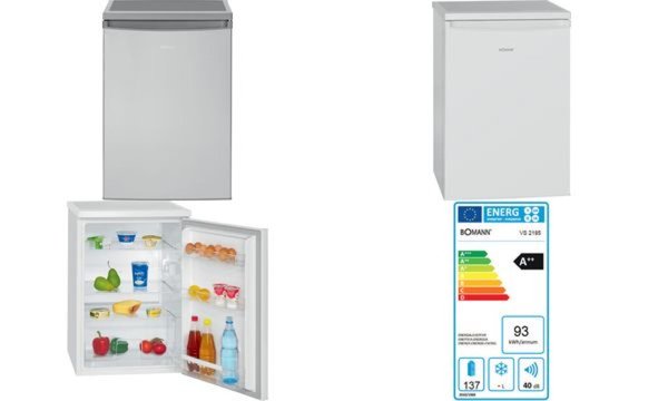 BOMANN Kühlschrank VS 2185.1, edels tahl (95100028)