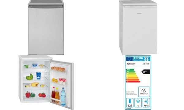 BOMANN Kühlschrank VS 2185.1, edels tahl (95100028) BOMANN Kühlschrank VS 2185.1, edels tahl (95100028)