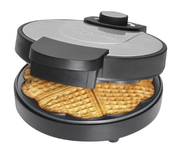 BOMANN WA 1365 CB Estate Waffeleisen schwarz/inox