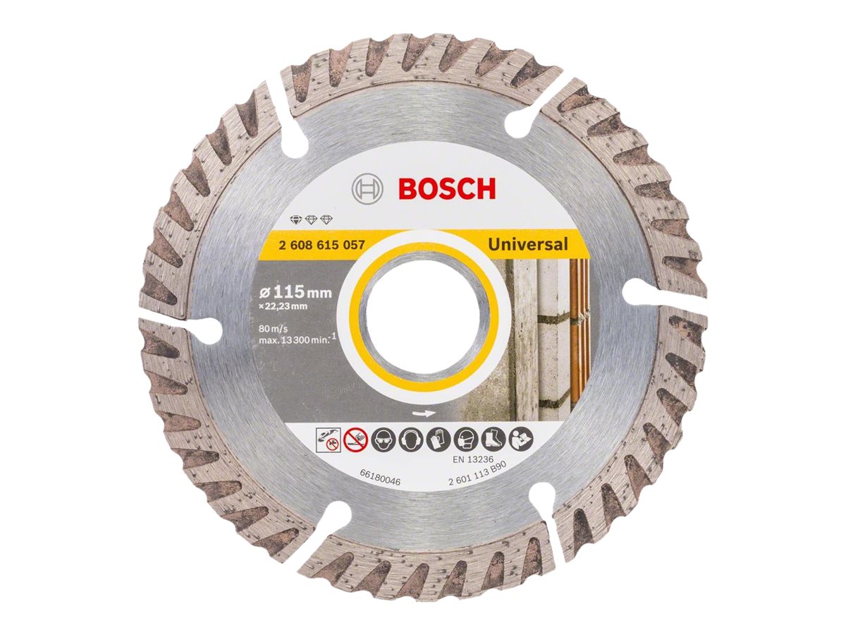 BOSCH Diamanttrennscheibe Standard for Universal, 115 x22,23 x 2 x 10 mm