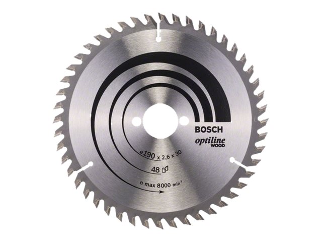 BOSCH Optiline Wood - Kreissägeblatt - für Holz - 190 mm - 48 Zähne (2608640617)