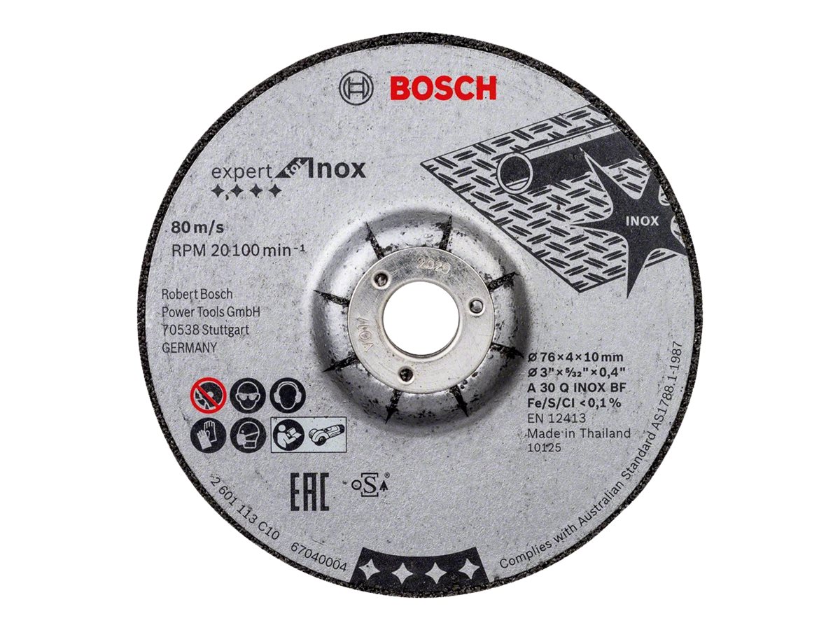BOSCH Schruppscheibe Expert 2608601705 for Inox A 30 Q INOX BF 76x4x10mm 2 Stc