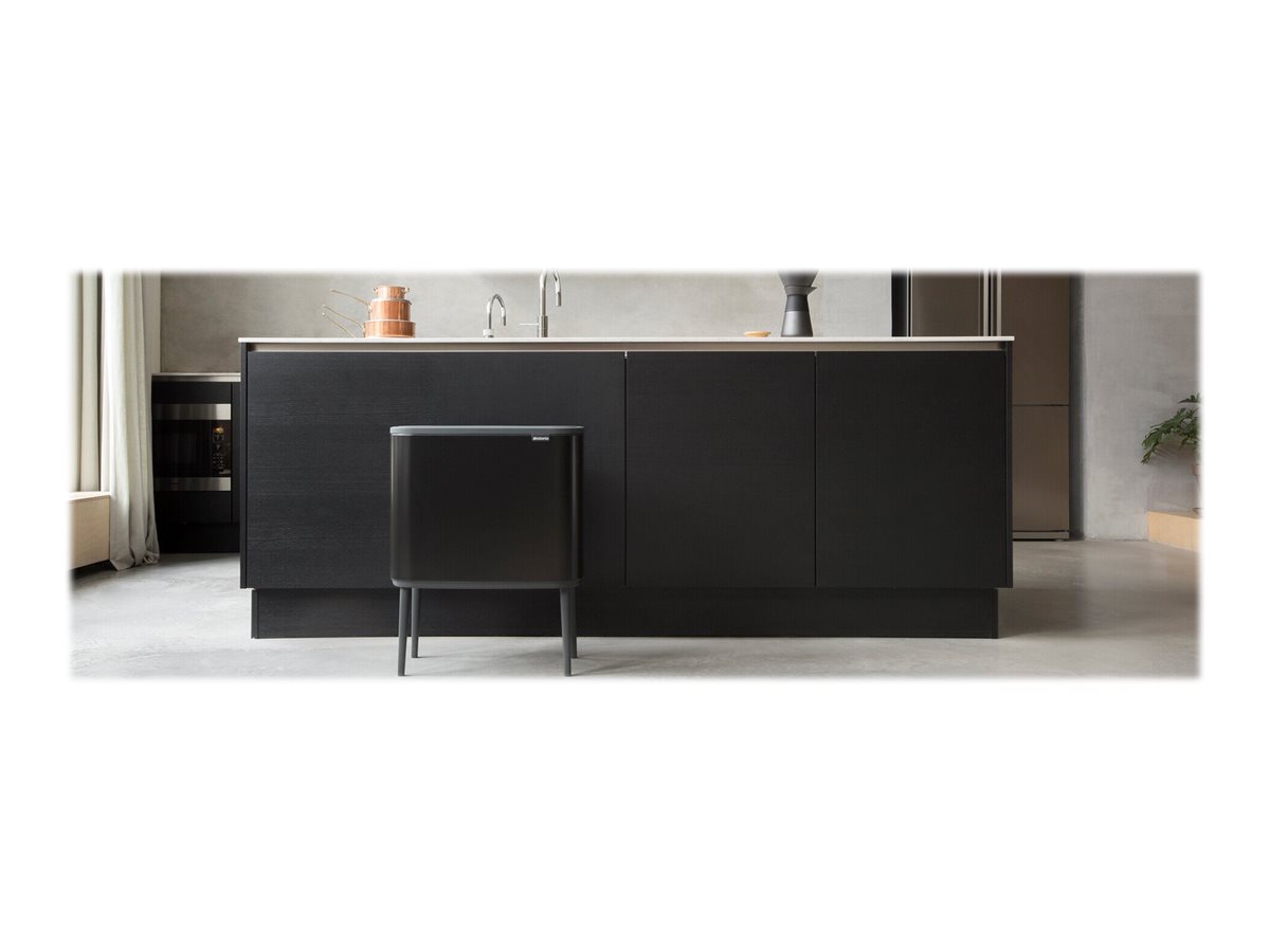 BRABANTIA Mülleimer Bo Touch Bin schwarz matt, 11 + 23 L