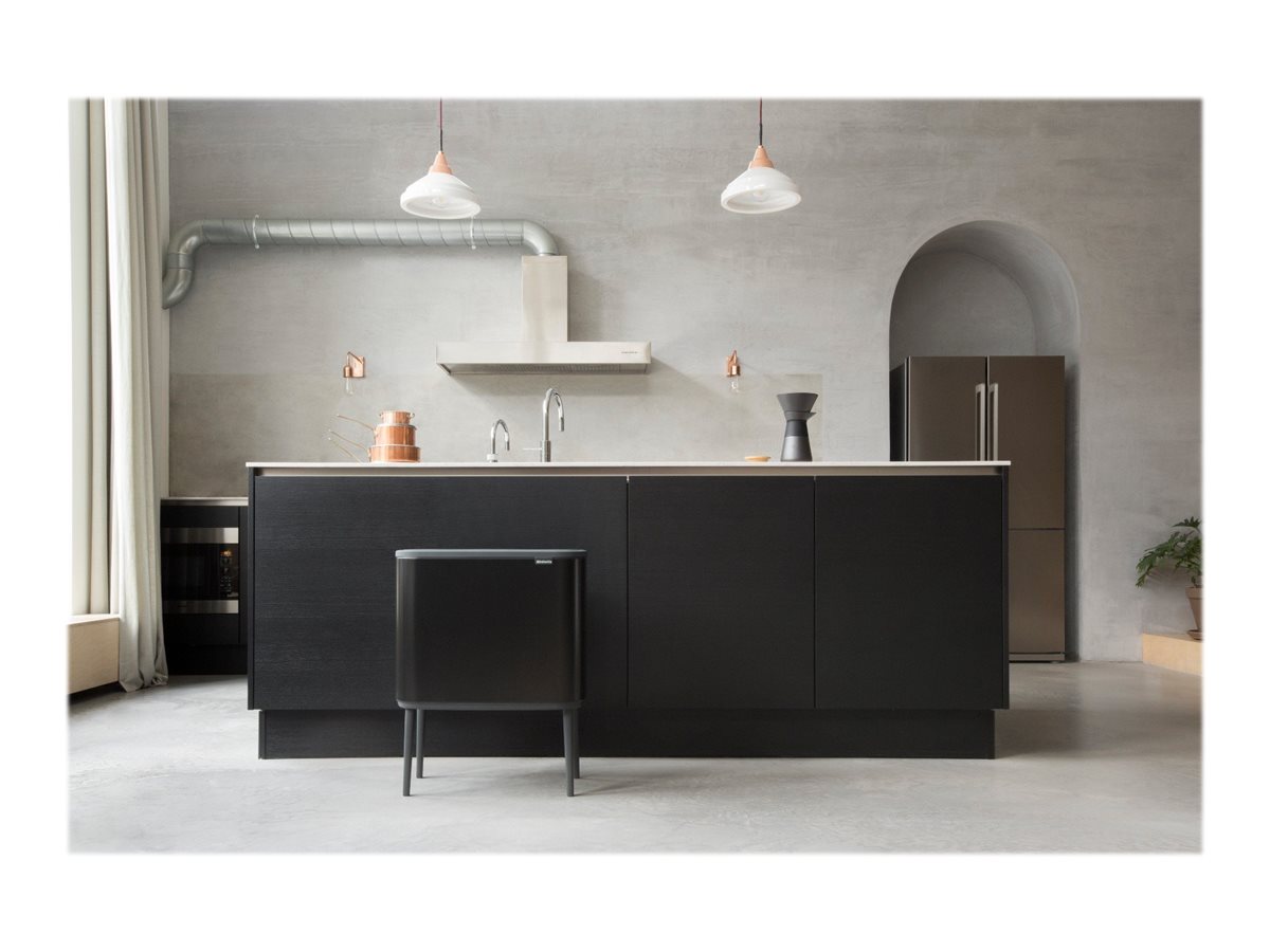 BRABANTIA Mülleimer Bo Touch Bin schwarz matt, 3 x 11 L