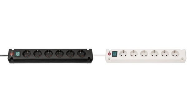 BRENNENSTUHL Steckdosenl. Comfort-Line Bremounta 6fach 1,5m weiß