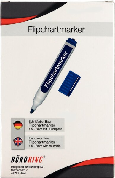 Büroring Flipchart Marker blau Rundspitze 1,5-3mm