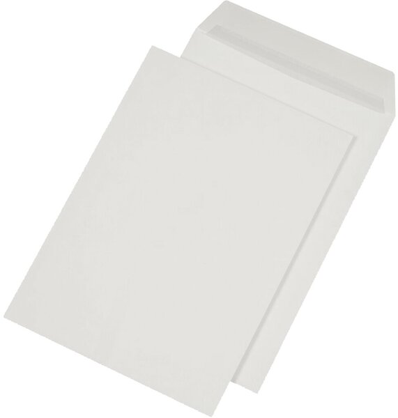 Versandtasche, C4, Papprückwand, ohne Fenster, Haftklebung, weiß, 120g