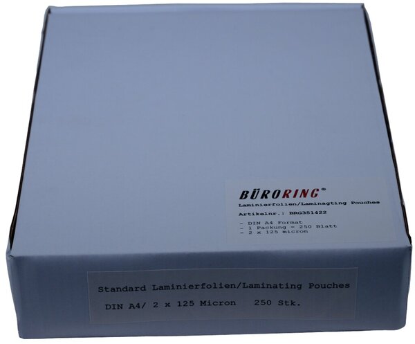 Büroring Laminierfolie, A4, 125mic 