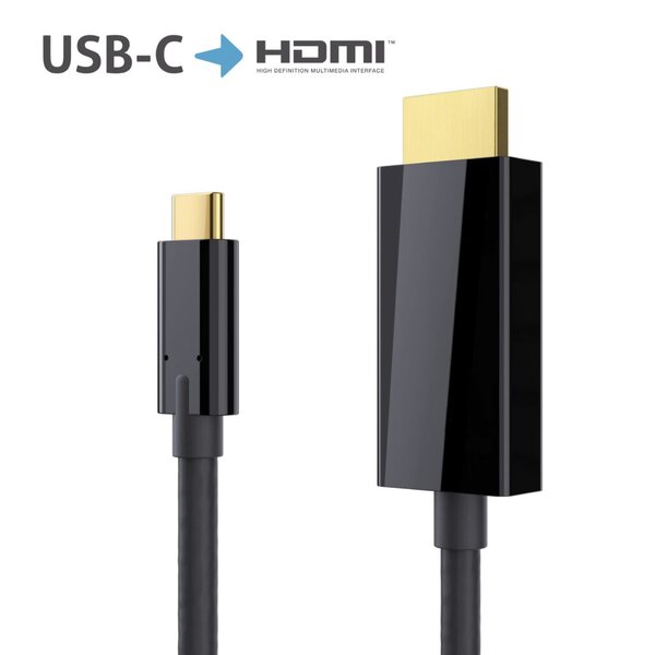USB-C auf HDMI Kabel, 2,0m, schwarz 
