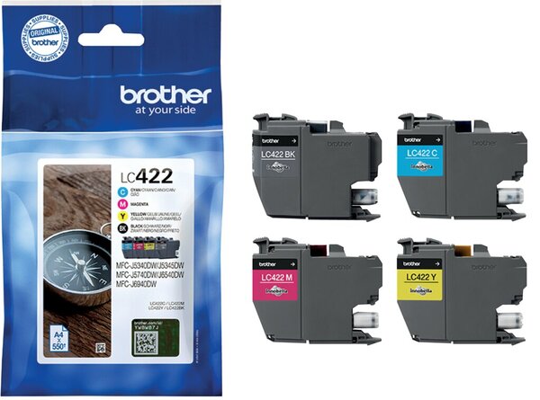 Multipack Tintenpatronen LC422 farbig für MFC-J5340DW,-J5345DW, -J5740DW,