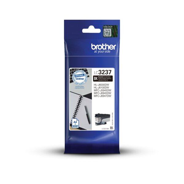 BROTHER LC-3237BK/ Ink cart black f/HL-J6000DW, -J6100DW, MFC-J5945DW, -J6945DW