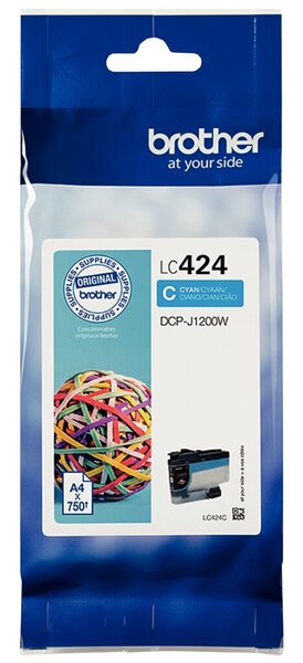 BROTHER LC-424C Tintenpatrone cyan (ca. 750 Seiten)