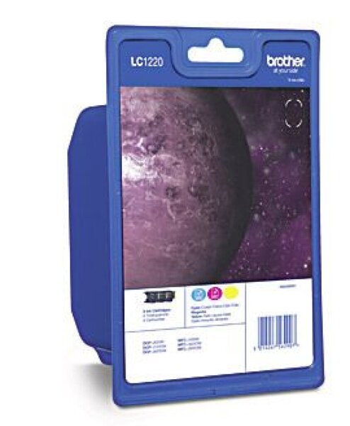 BROTHER LC1220 Rainbow Blisterfarbtintenset Gelb, Cyan, Magenta Tintenpatrone