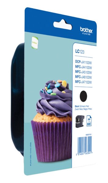 BROTHER LC123BK 2er Pack Schwarz Tintenpatrone