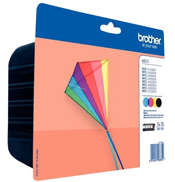 BROTHER LC223 4er Pack Schwarz, Gelb, Cyan, Magenta Tintenpatrone
