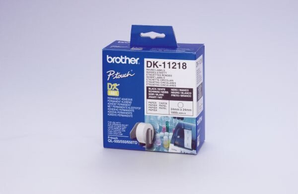 BROTHER Runde-Etiketten Durchm. 24mm